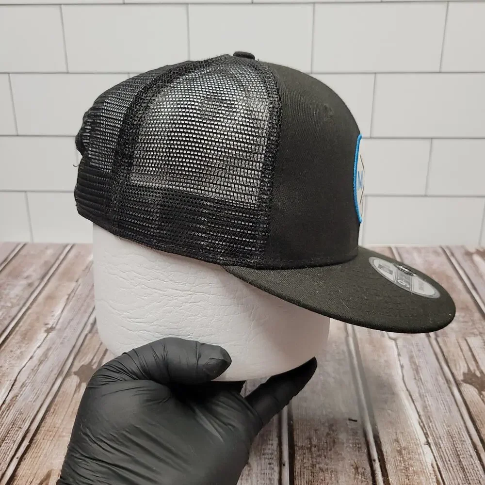 New Era 9FIFTY MLB Miami Marlins MIA Logo Trucker Snapback Hat Black OSFM